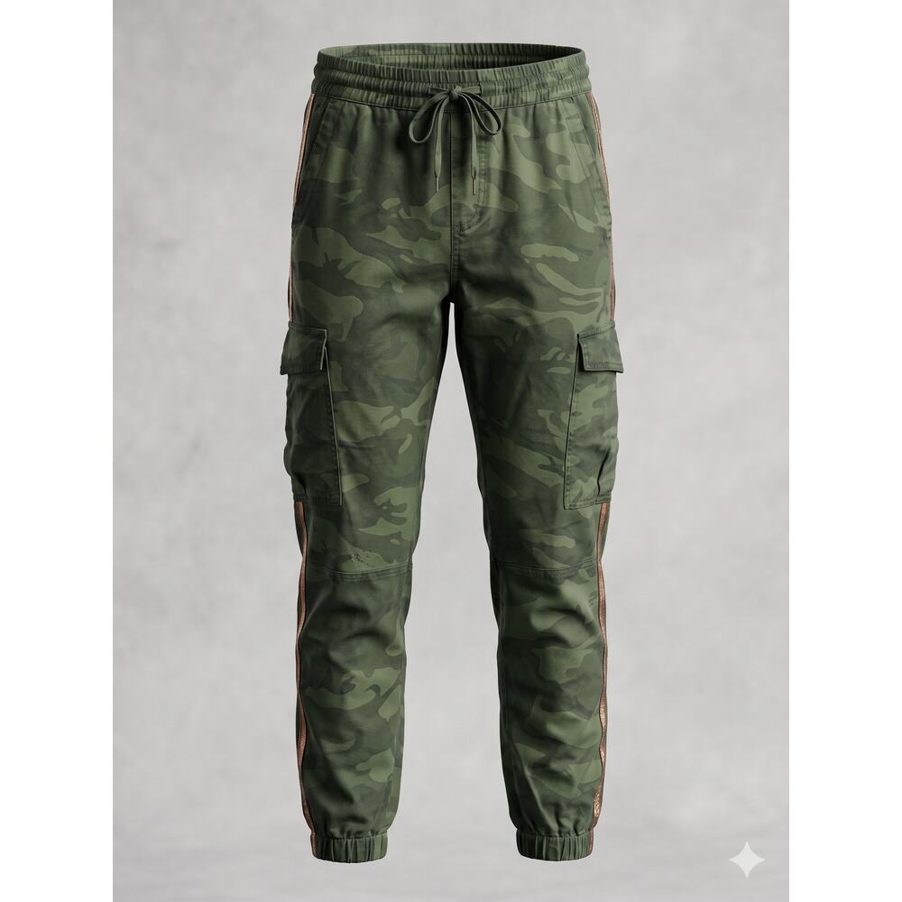 Pam &β Gela Women's SP Grunge Streetwear Gorpcore Edgy Camo Cargo Jogger Pants